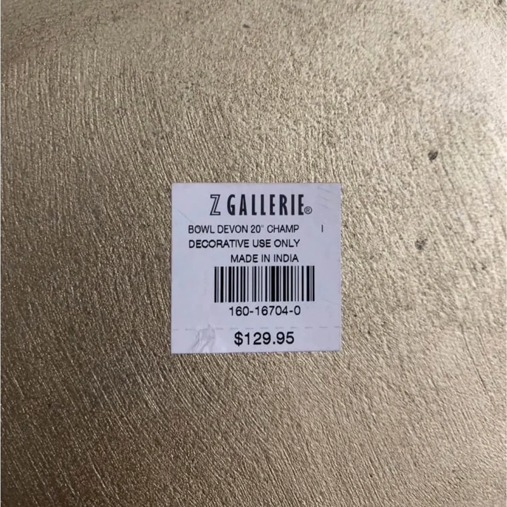 Z Gallerie Gold Decorative Metal Bowl